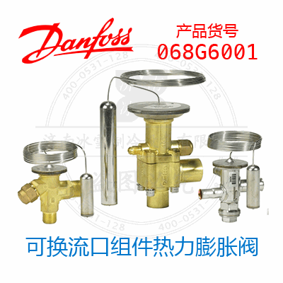 Danfoss/丹佛斯可換流口組件熱力膨脹閥068G6001